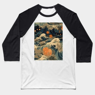 Waves mirror moon Baseball T-Shirt